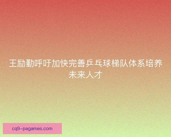 王励勤呼吁加快完善乒乓球梯队体系培养未来人才 王励勤呼吁加快完善乒乓球梯队体系培养未来人才